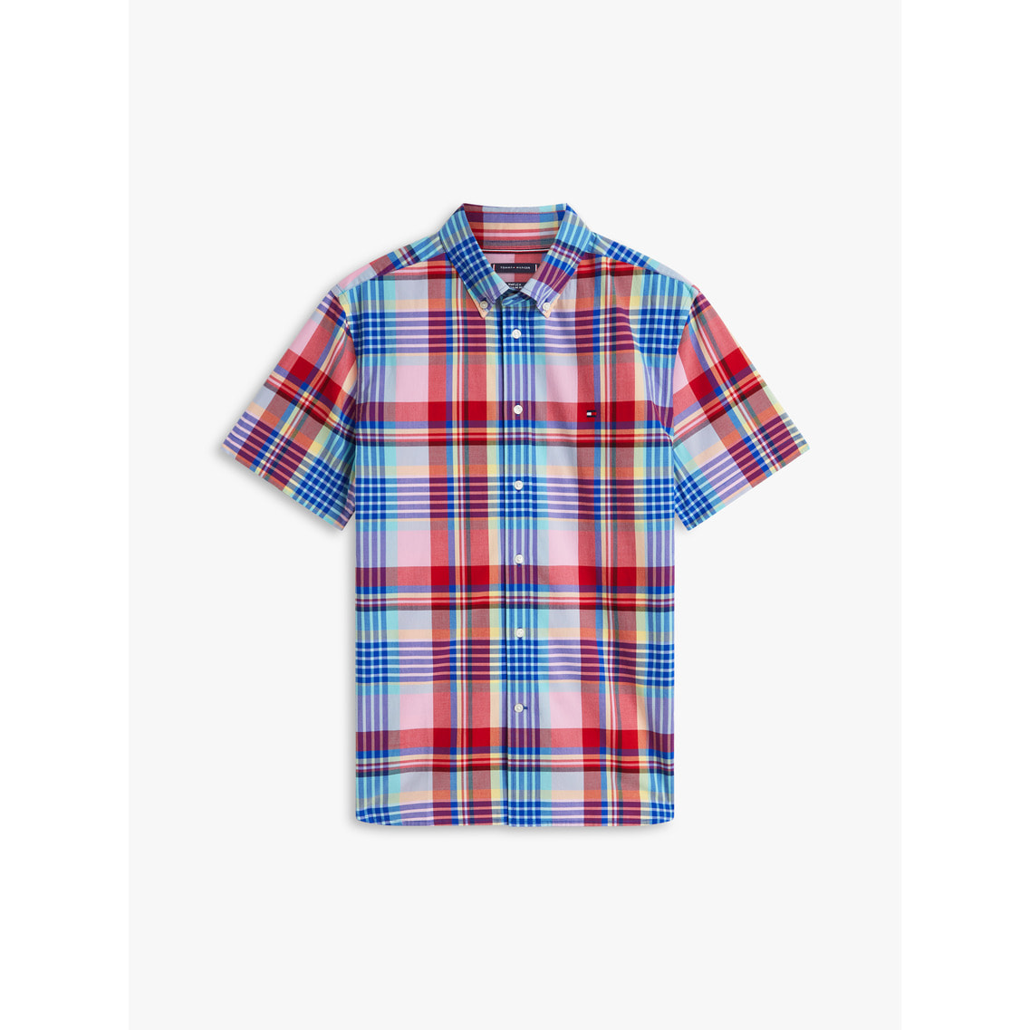 2点でさらに10％ off】マルチチェックショートスリーブシャツ | トミー