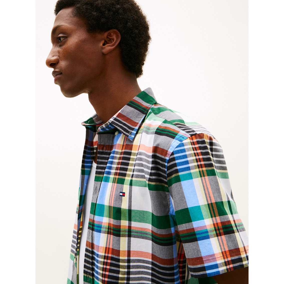 2点でさらに10％ off】マルチチェックショートスリーブシャツ | トミー