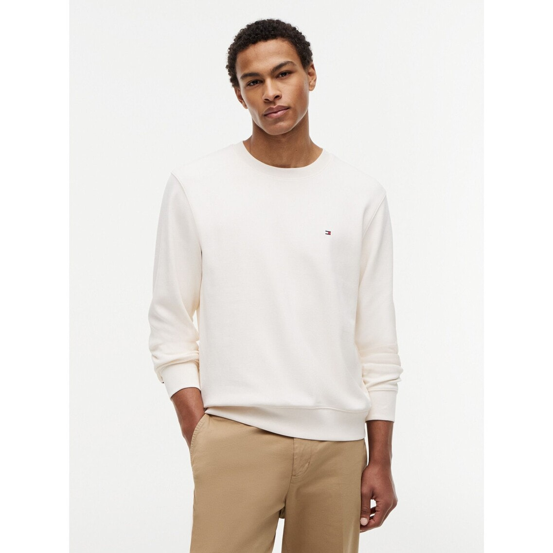 トミーヒルフィガー  トレーナー ホワイト M 新品未使用 TOMMY HILFIGER（トミー・ヒルフィガー） スウェットシャツ トレーナー