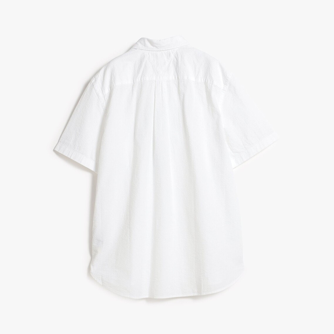 2点でさらに10％ off】シアサッカーソリッドショートスリーブシャツ