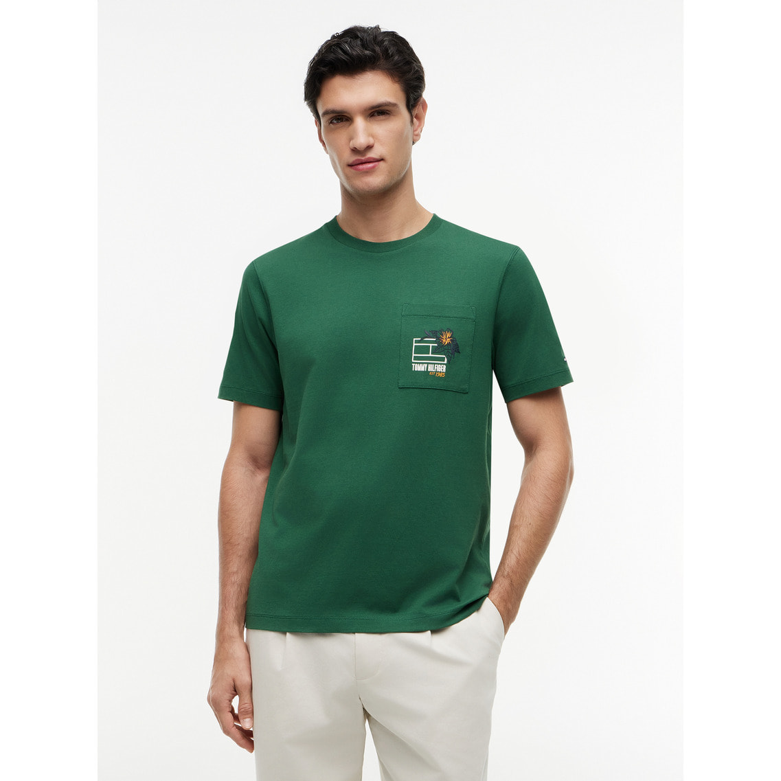 花柄グラフィックポケットTシャツ | トミー ヒルフィガー | トミー