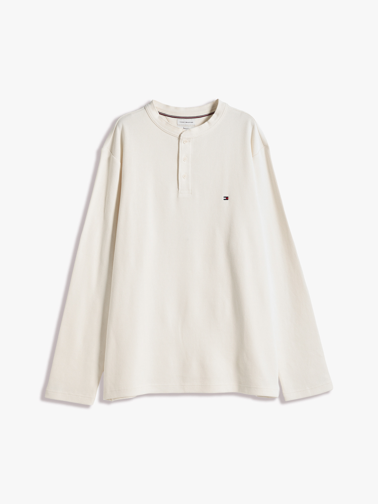 スリム長袖ヘンリーネックワッフルTシャツ | トミー ヒルフィガー