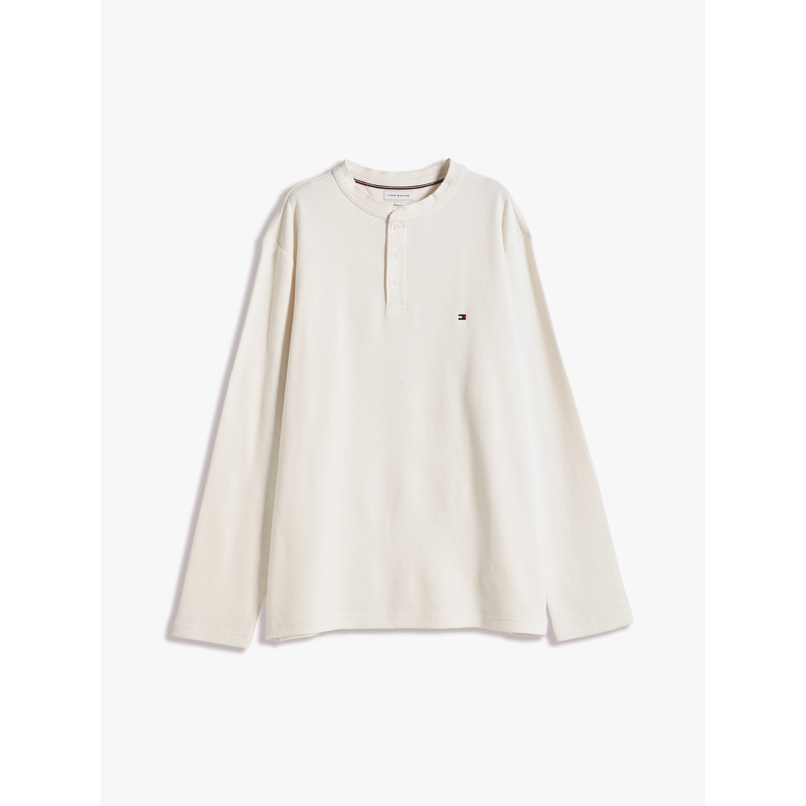 スリム長袖ヘンリーネックワッフルTシャツ | トミー ヒルフィガー