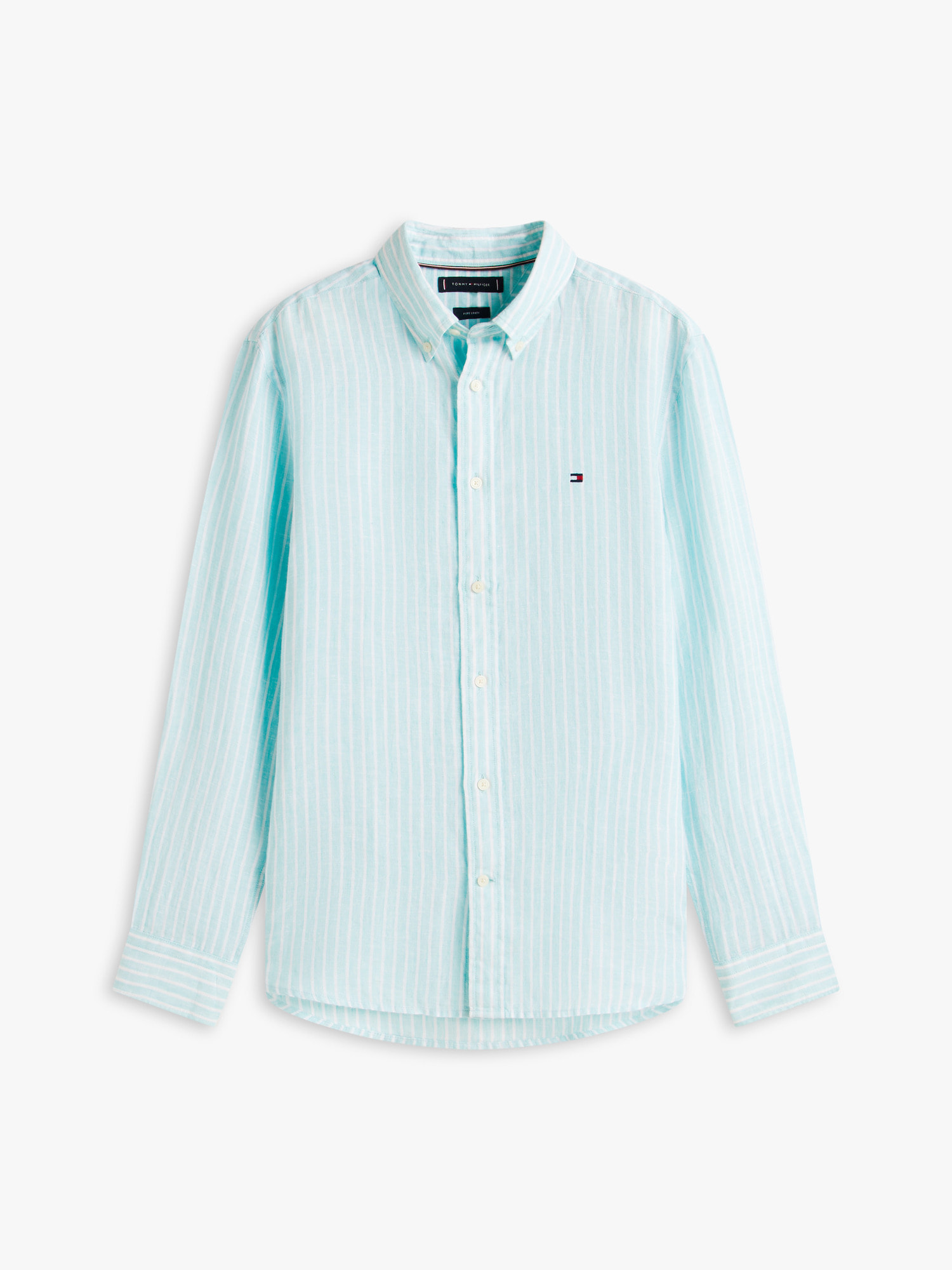 さらに10％ off】ストライプ柄リネンボタンダウンシャツ | トミー 
