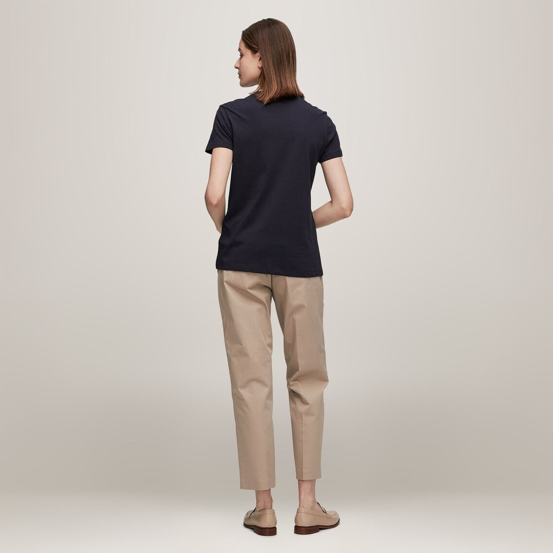 トミー ヒルフィガー   ヘリテージクルーネックTシャツ （ネイビー） トミー ヒルフィガー TOMMY HILFIGER ヘリテージクルーネックT