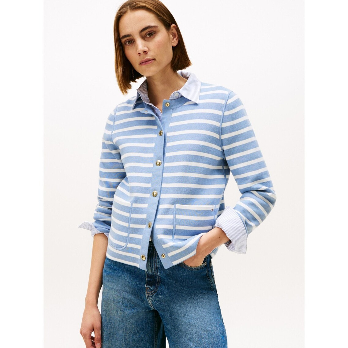 glamb ペドロ リバーシブルカーディガン ブルー glamb ペドロ