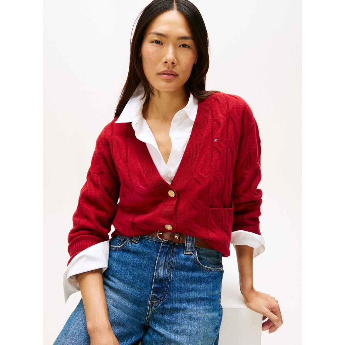 ソフトウールケーブルカーディガン | トミー ヒルフィガー | トミー