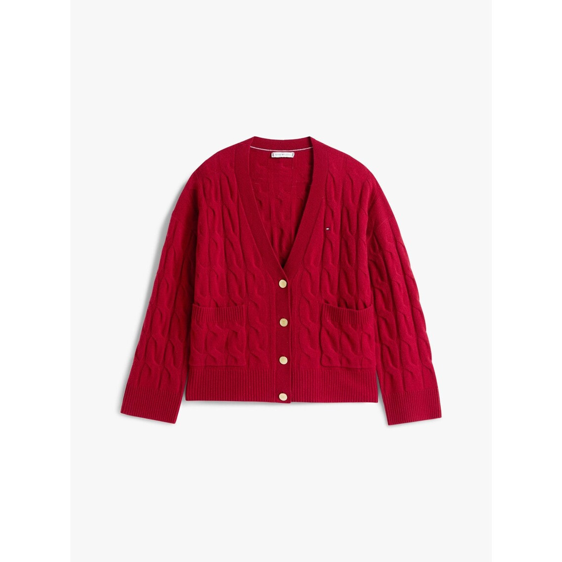 FOXEY 赤 ウール ダブル ニット ジャケット カーディガン N202 nofl】ウールニットポケット付きカーディガン（2022AW） 644002440