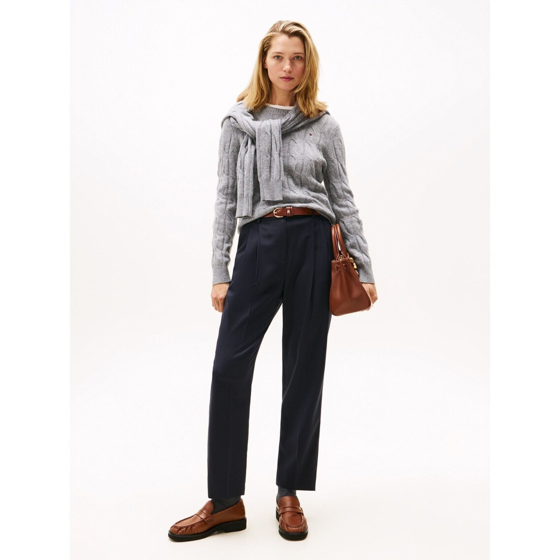 ソフトウールケーブルクルーネックセーター | トミー ヒルフィガー