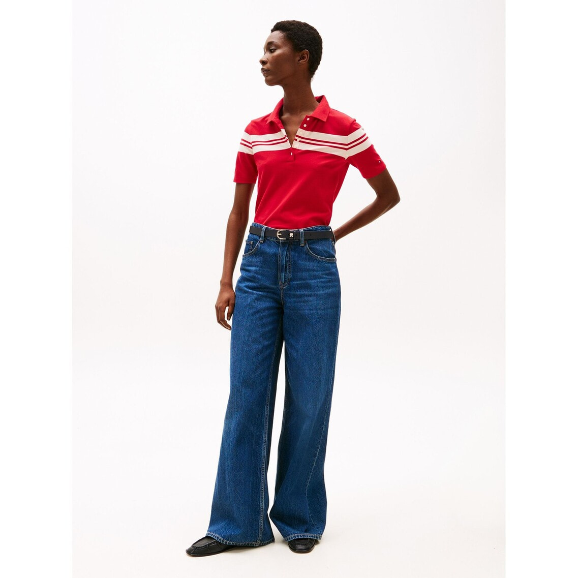 売れ筋商品|||トミーヒルフィガー カットソー トップス レディース Women's Slim-Fit Ribbed Polo Shirt Sapphire Red Women's Polos | Tommy Hilfiger USA