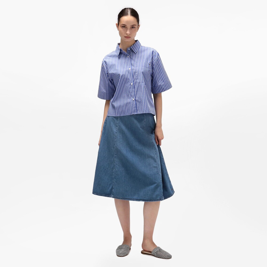 2点でさらに10％OFF】ポプリンボクシーショートスリーブシャツ
