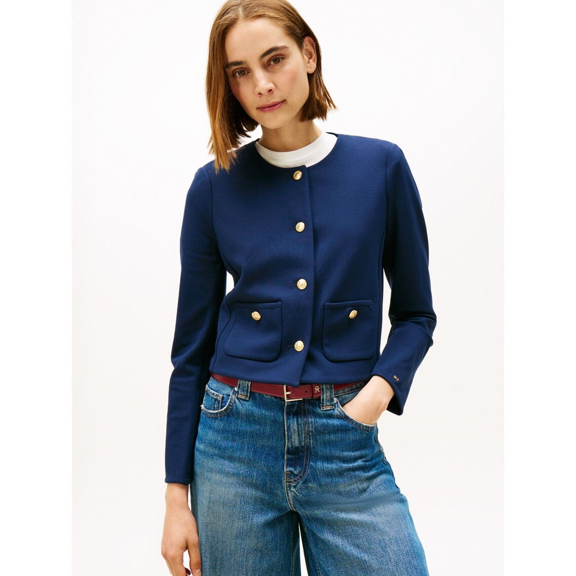 ポンチゴールドボタンレディースジャケット | トミー ヒルフィガー