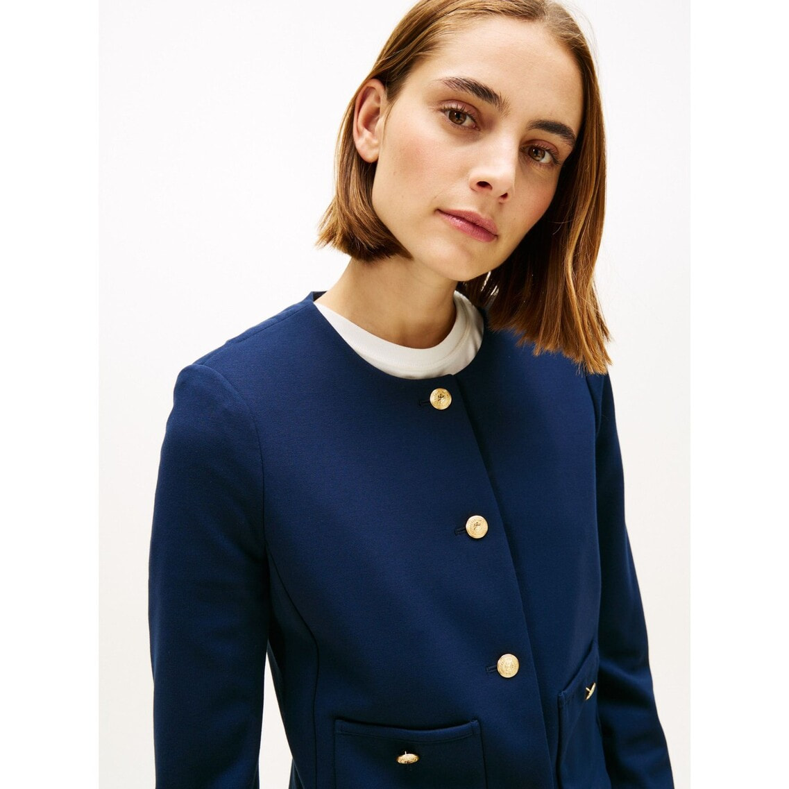 ポンチゴールドボタンレディースジャケット | トミー ヒルフィガー