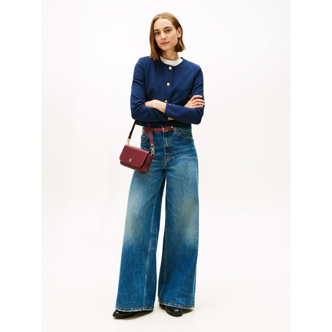 ポンチゴールドボタンレディースジャケット | トミー ヒルフィガー