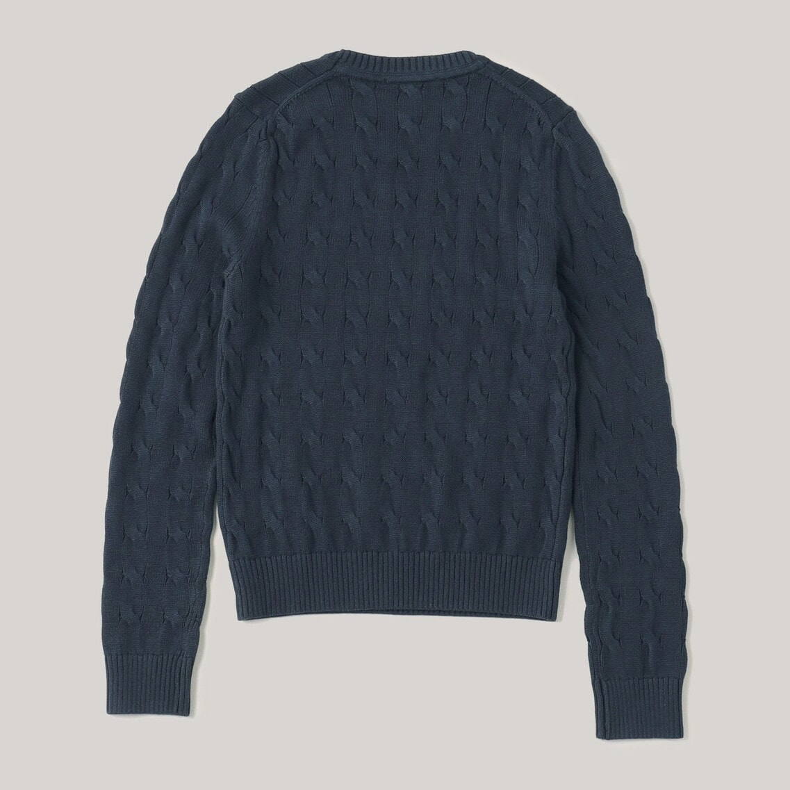 トミー ヒルフィガー   ケーブルポロニット （グレー） トミー ヒルフィガー TOMMY HILFIGER ケーブルポロニット