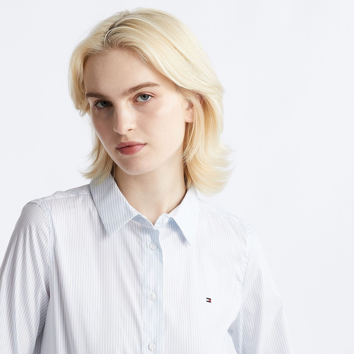 トミー ヒルフィガー   ポプリンレギュラーシャツ （ホワイト） トミー ヒルフィガー TOMMY HILFIGER ポプリンレギュラーシャツ