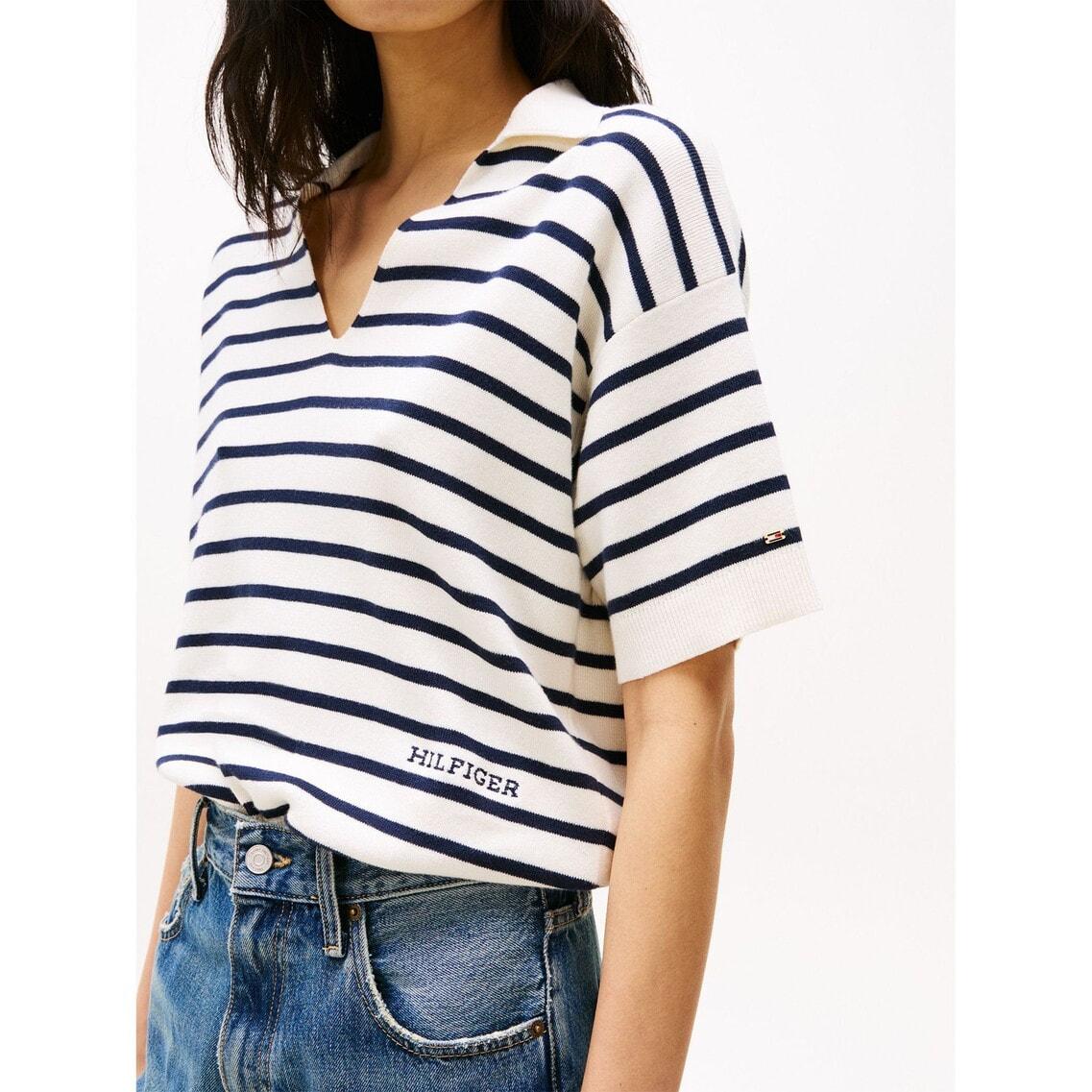 the open product ニットポロ 2点でさらに10％OFF】オープンネックポロニット | トミー