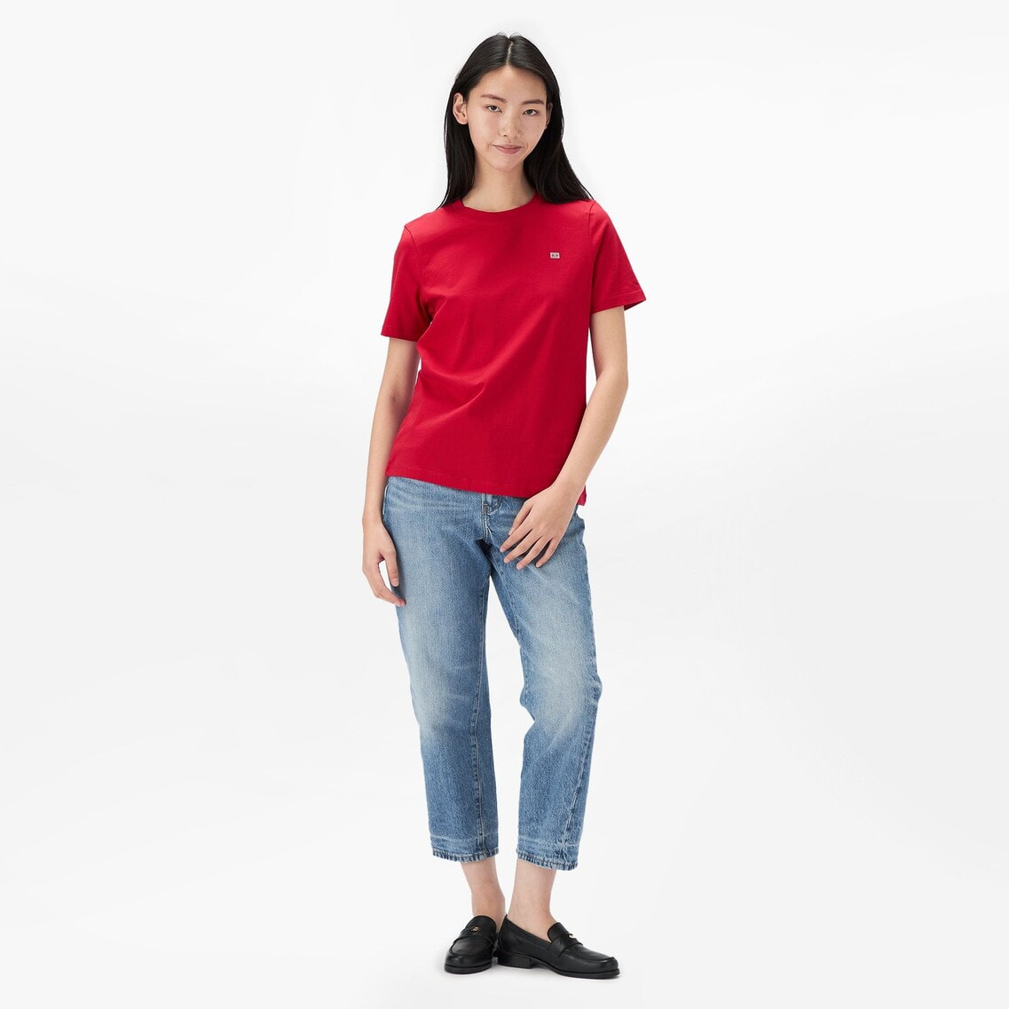 トミー ヒルフィガー   クルーネックフラッグTシャツ （ネイビー） トミー ヒルフィガー TOMMY HILFIGER クルーネックフラッグT
