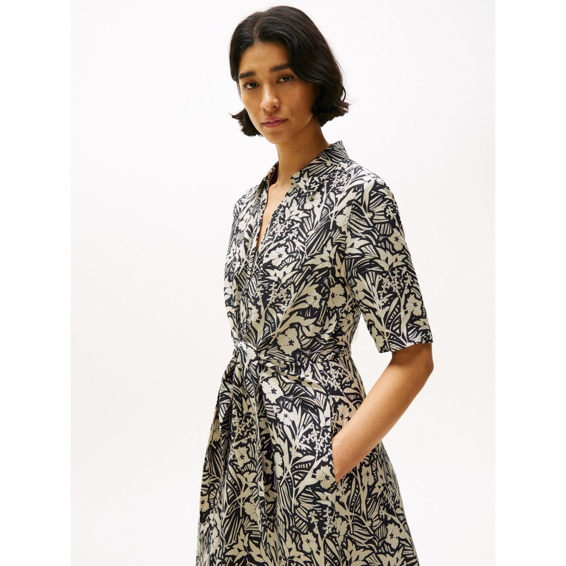 ボッテガヴェネタ　ビスコース　ノースリーブワンピース　40 BOTTEGA VENETA ボッテガヴェネタ ボーダー柄 シルク100