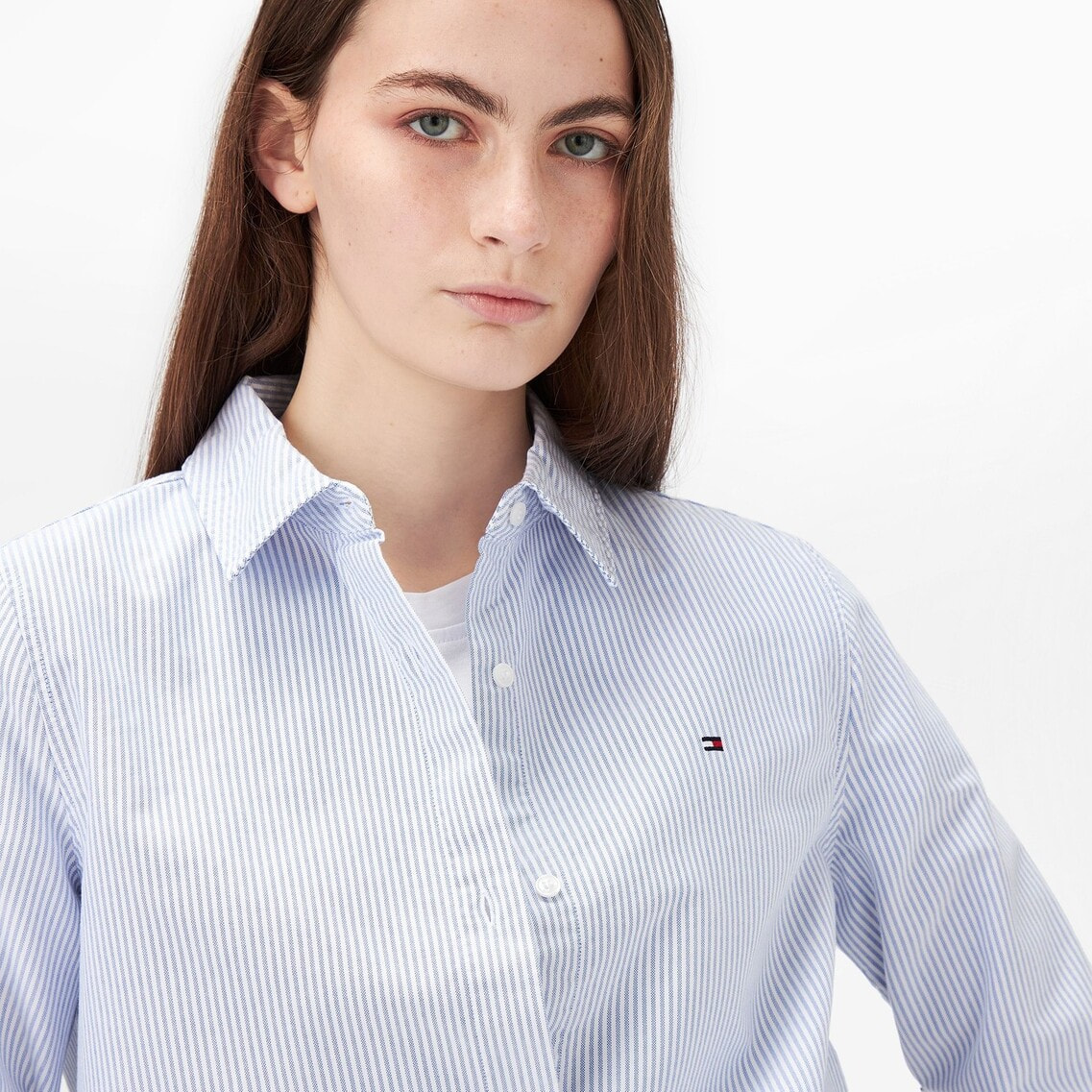 トミー ヒルフィガー   リネンリラックスシャツ （ホワイト） トミー ヒルフィガー TOMMY HILFIGER リネンリラックスシャツ