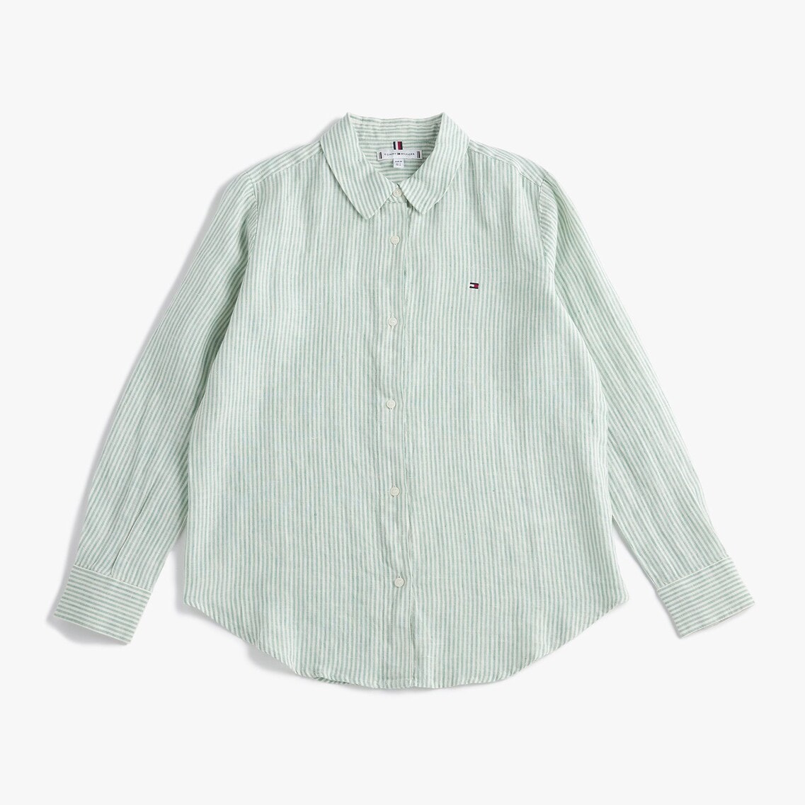 トミー ヒルフィガー   リネンリラックスシャツ （グリーン） 2点でさらに10％OFF】リネンリラックスシャツ | トミー