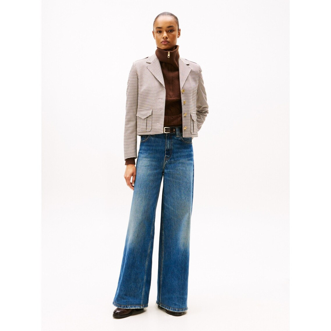 3点でさらに10％OFF】デニムクリス70'sワイドレッグジーンズ | トミー