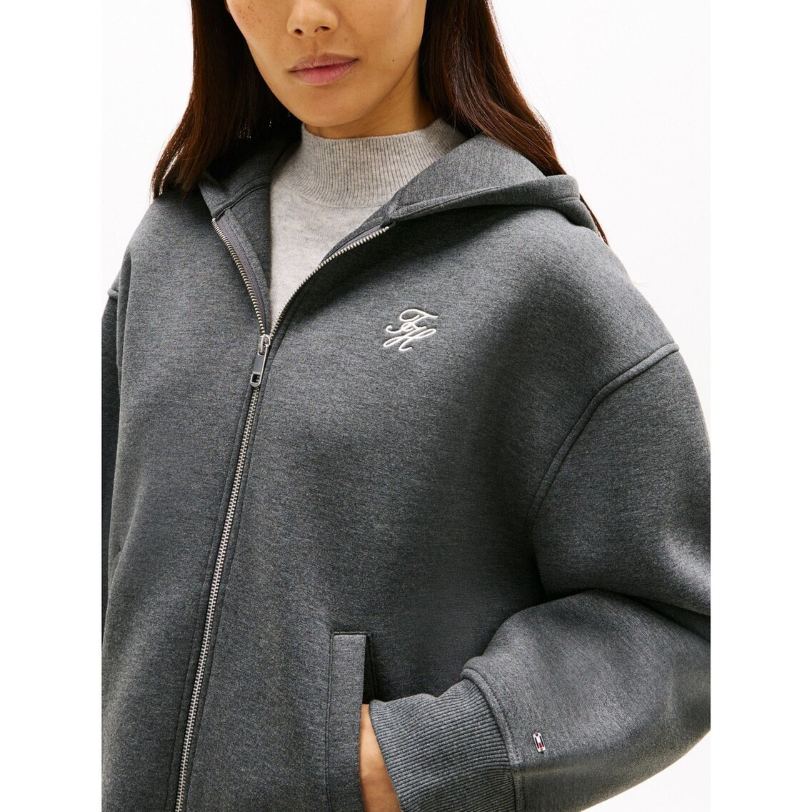 スクリプトインターロックジップアップパーカー | トミー ヒルフィガー