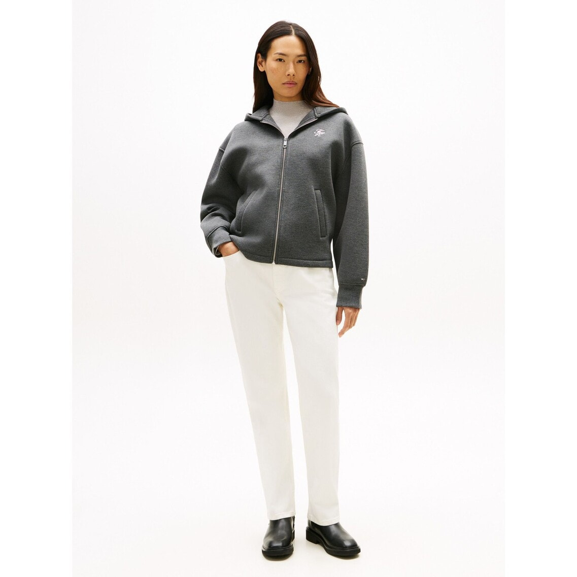 スクリプトインターロックジップアップパーカー | トミー ヒルフィガー