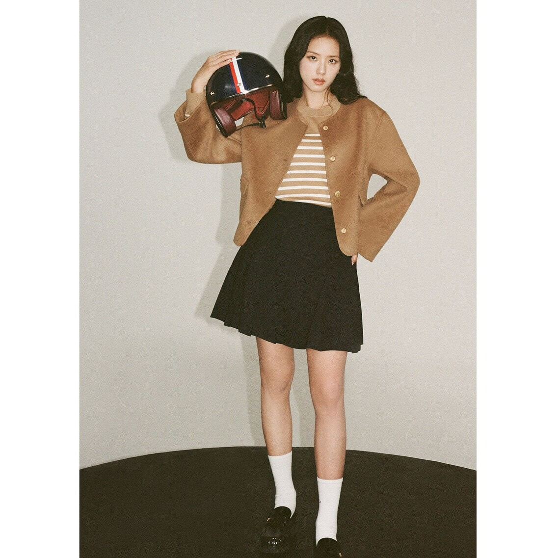 JISOO着用】ウールブレンドレギュラーレディジャケット | トミー