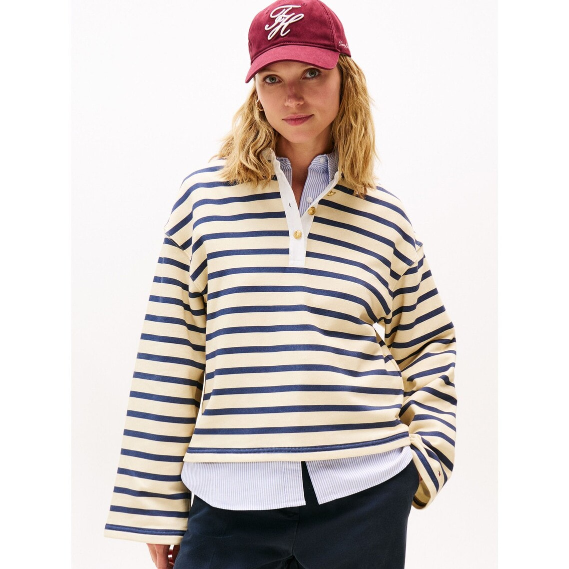 極美品　トミーヒルフィガー　テーラードジャケット　金ボタン　トリコロール　2XL 極美品 トミーヒルフィガー テーラードジャケット 金ボタン