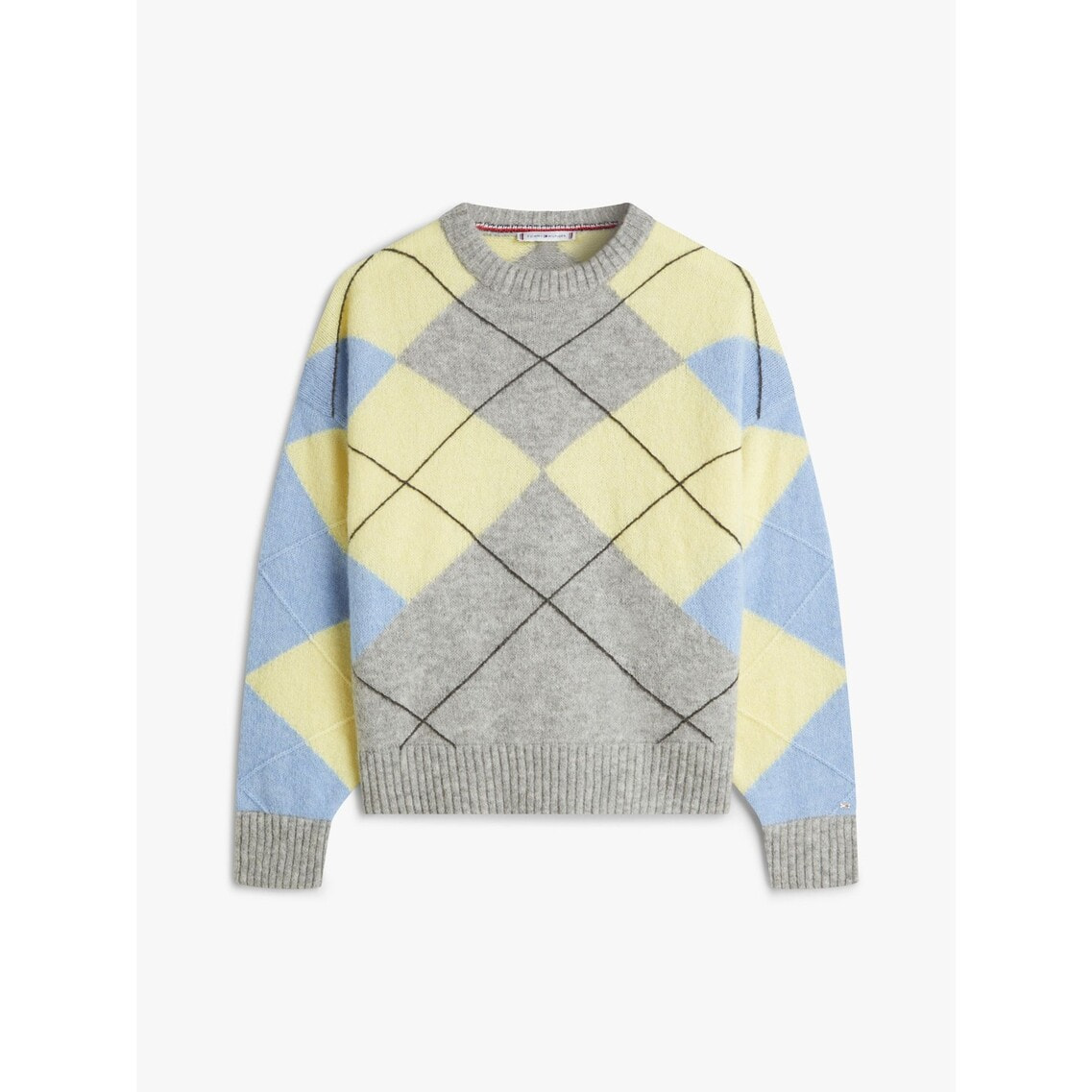 アルパカブレンドアーガイルクルーネックセーター | トミー