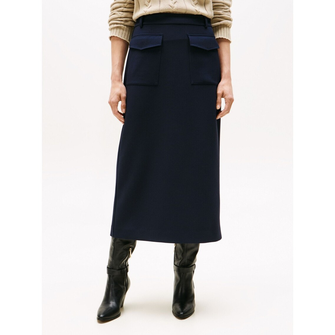 3点でさらに10％OFF】ポンチテーラードミディスカート | トミー