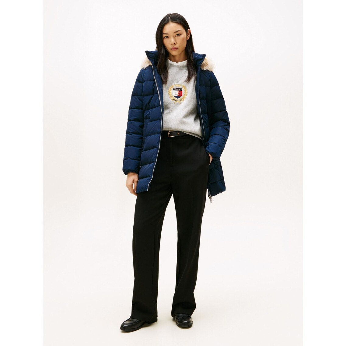 2点でさらに10％OFF】ダウンスリムコートウィズファー | トミー