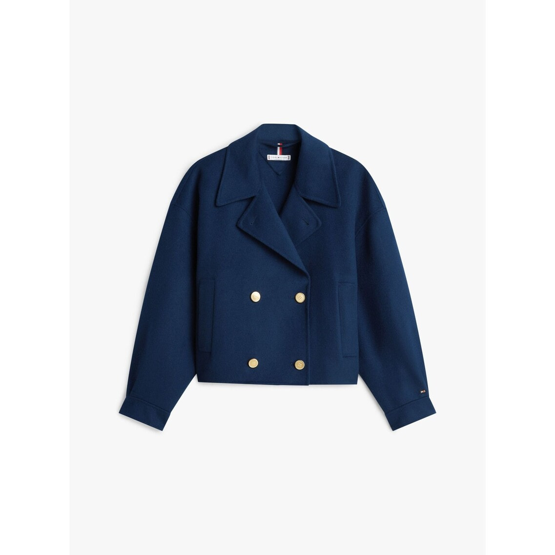 【激レア未使用タグ付き】トミーヒルフィガー　高級マンテコ生地　ピーコート　紺 激レア未使用タグ付き】トミーヒルフィガー 高級マンテコ生地