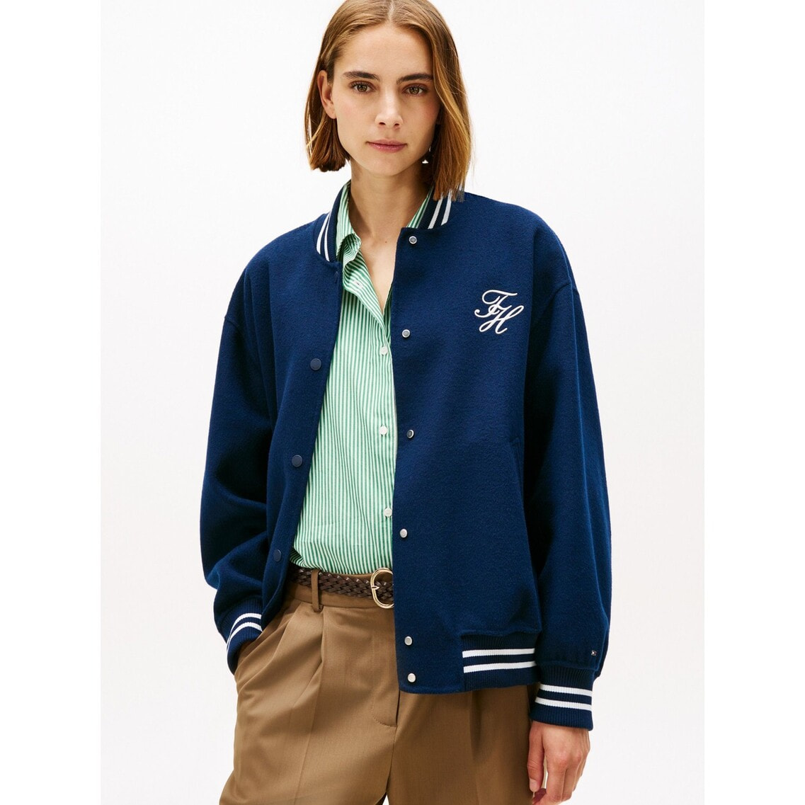 ウールブレンドボンバージャケット | トミー ヒルフィガー | トミー