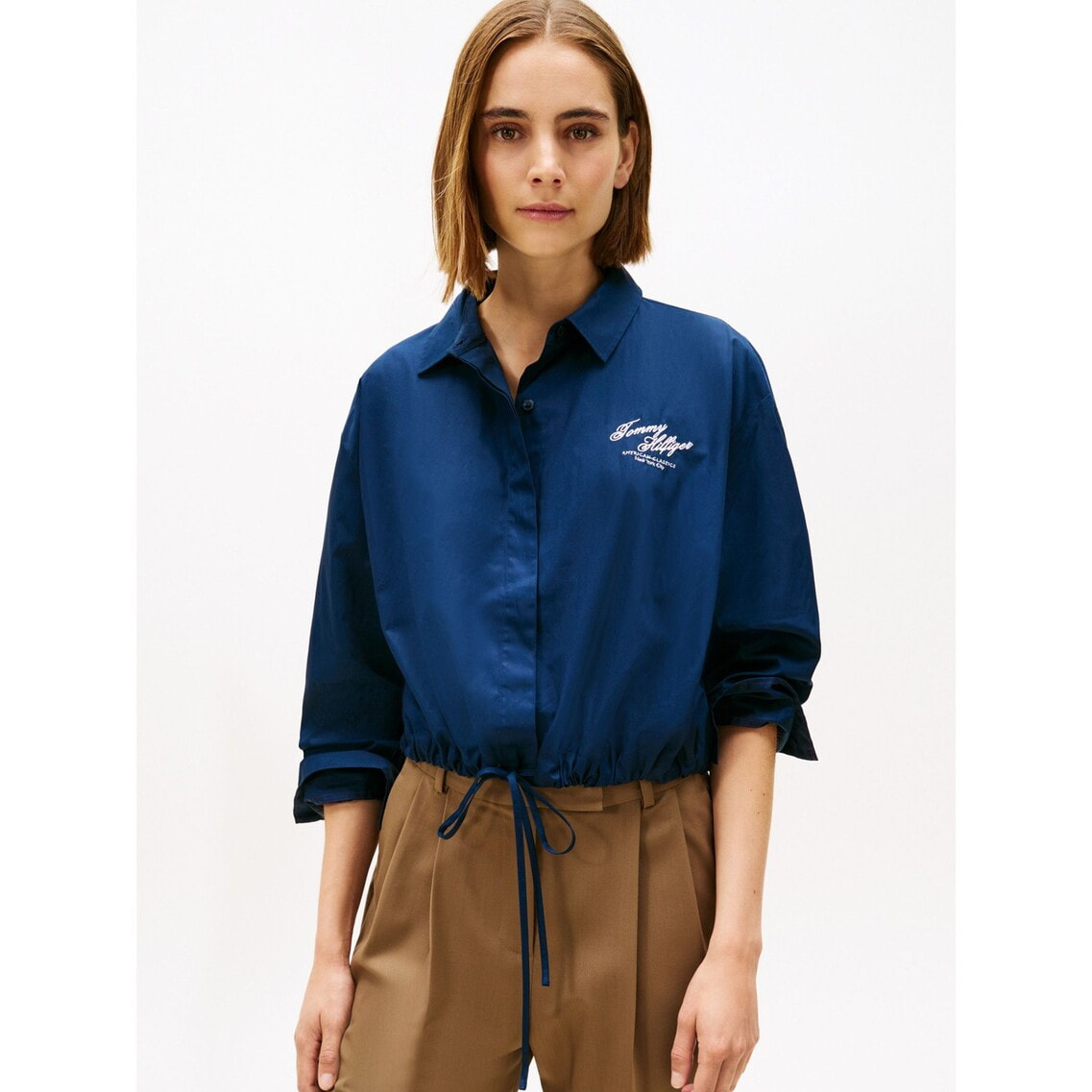 ドローストリングロングスリーブシャツブルゾン | トミー ヒルフィガー