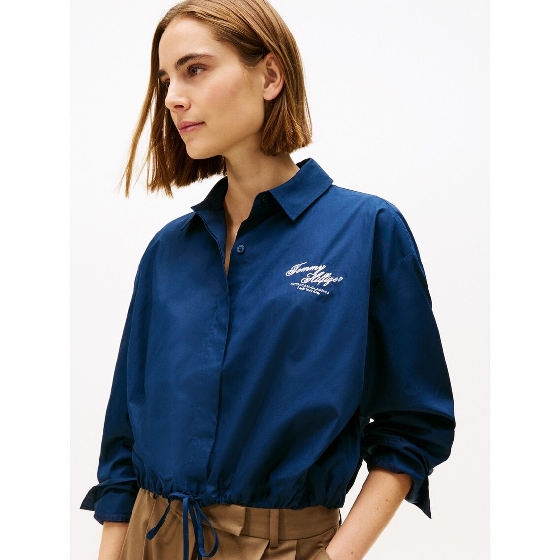 ドローストリングロングスリーブシャツブルゾン | トミー ヒルフィガー