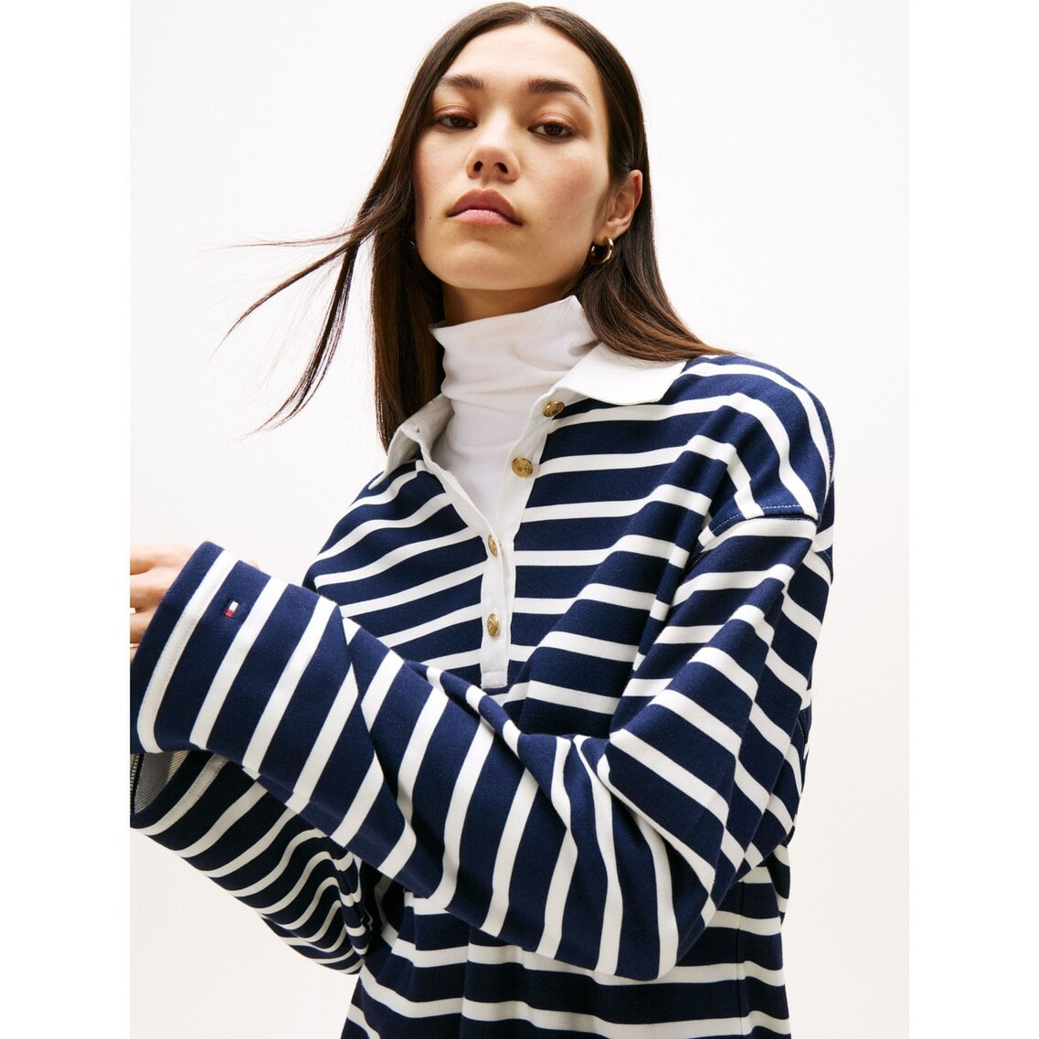 3点でさらに10％OFF】ゴールドボタンラグビーテリーワンピース