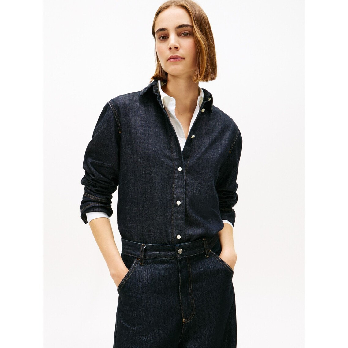 ピュアデニムロングスリーブリラックスシャツ | トミー ヒルフィガー