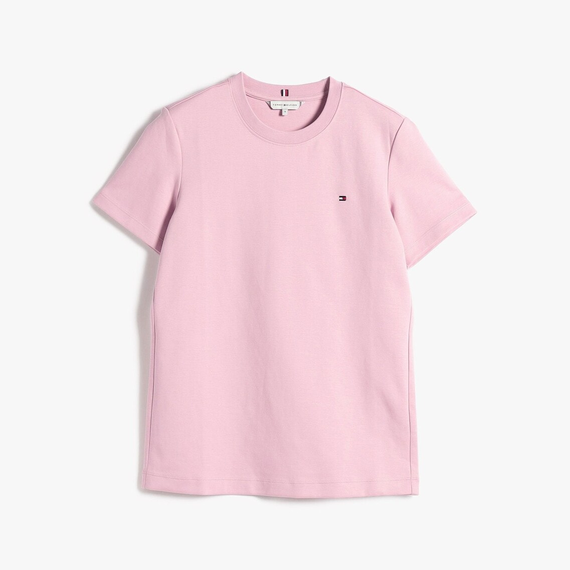 FIRST ROW ピンク Tシャツ M インターロッククルーネックショートスリーブTシャツ | トミー