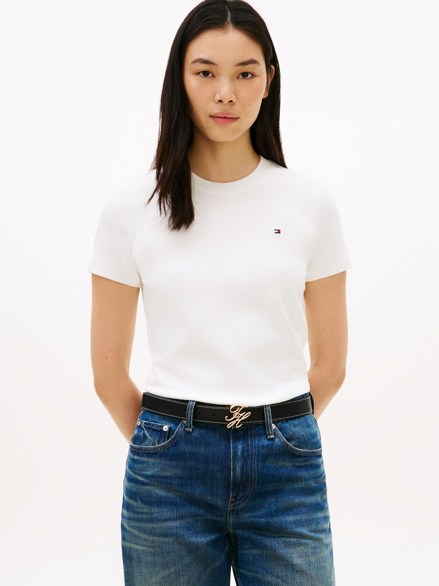 インターロッククルーネックショートスリーブTシャツ | トミー