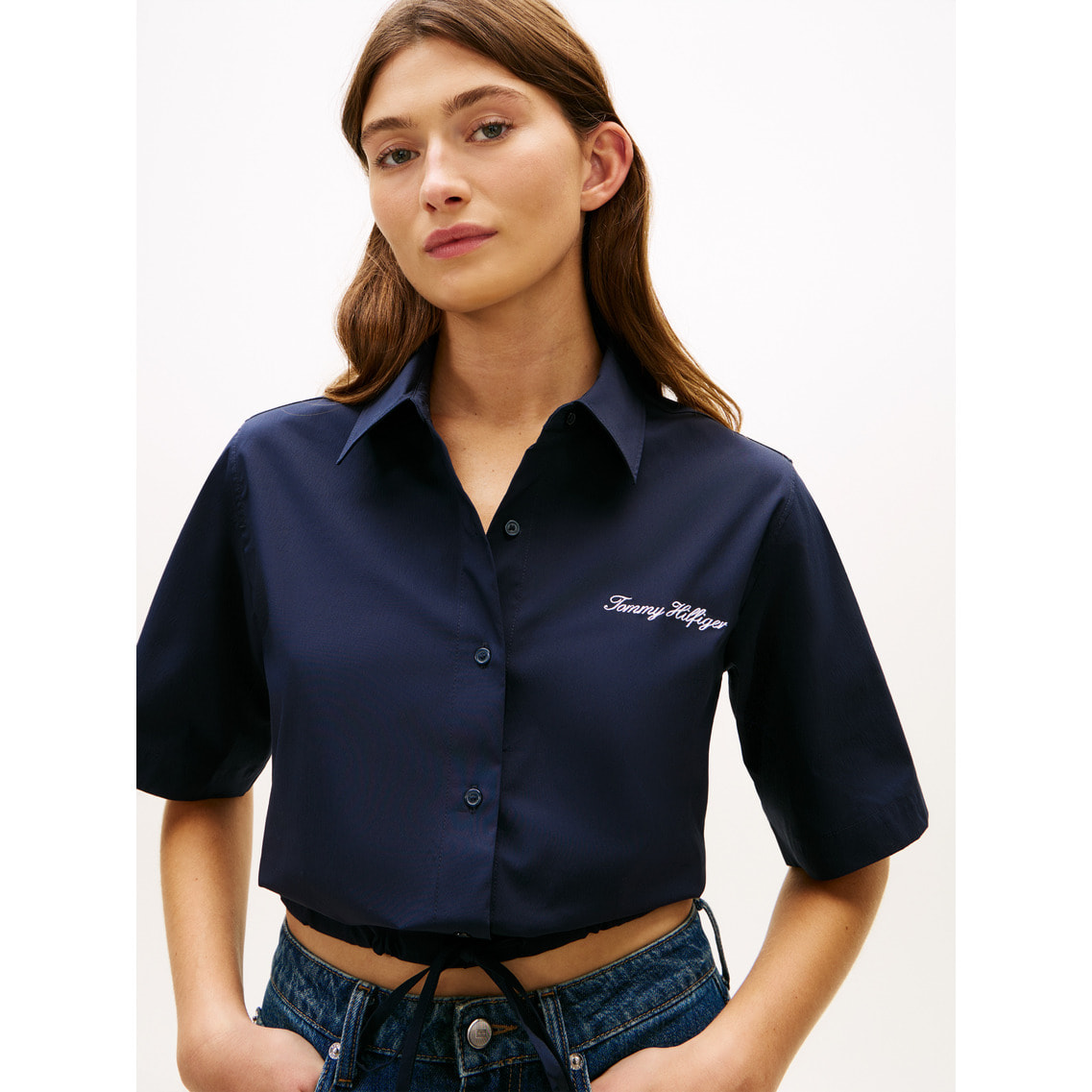 2点でさらに10％ off】ポプリンブルゾンショートスリーブシャツ