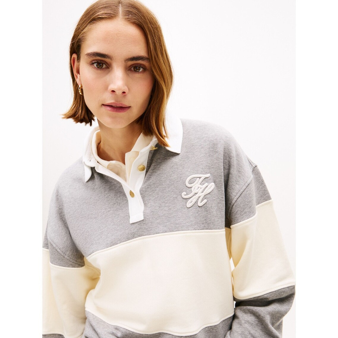 トミー ヒルフィガー（ ）/ゴールドボタンラグビーテリートレーナー ゴールドボタンラグビーテリートレーナー | トミー ヒルフィガー