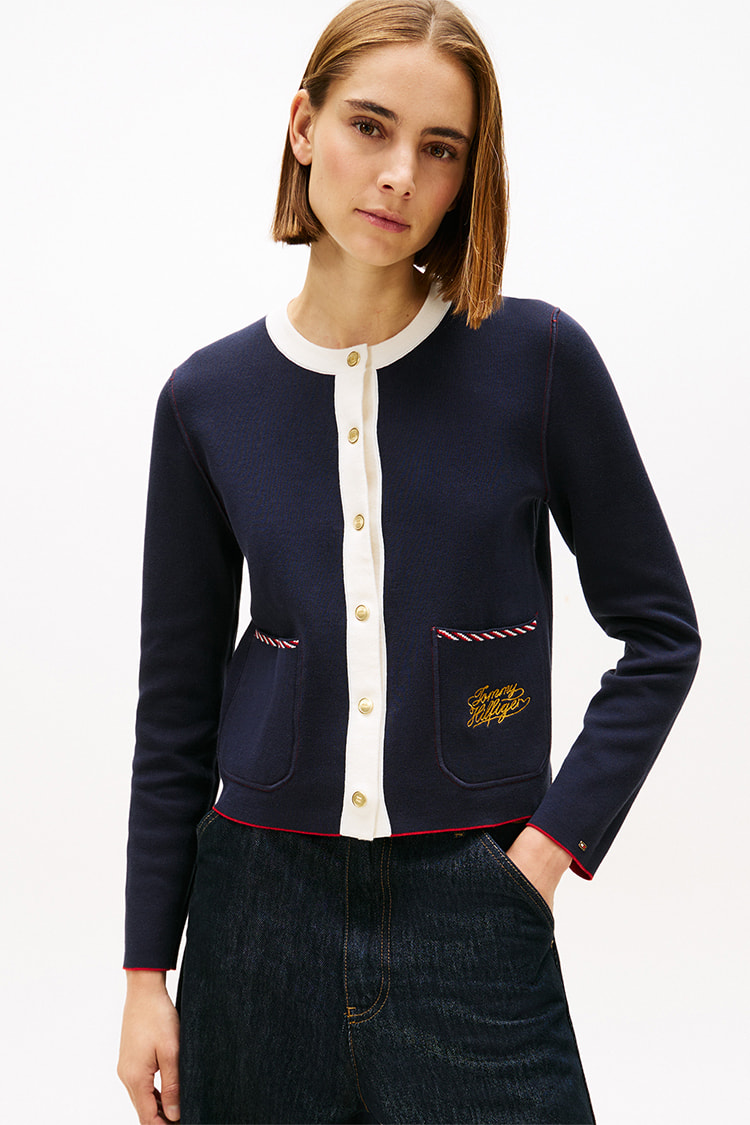  トミーフィルフィガー　ニット　カーディガン　ブラック ニットウェア | ウェア | ウィメンズ | トミー ヒルフィガー 公式