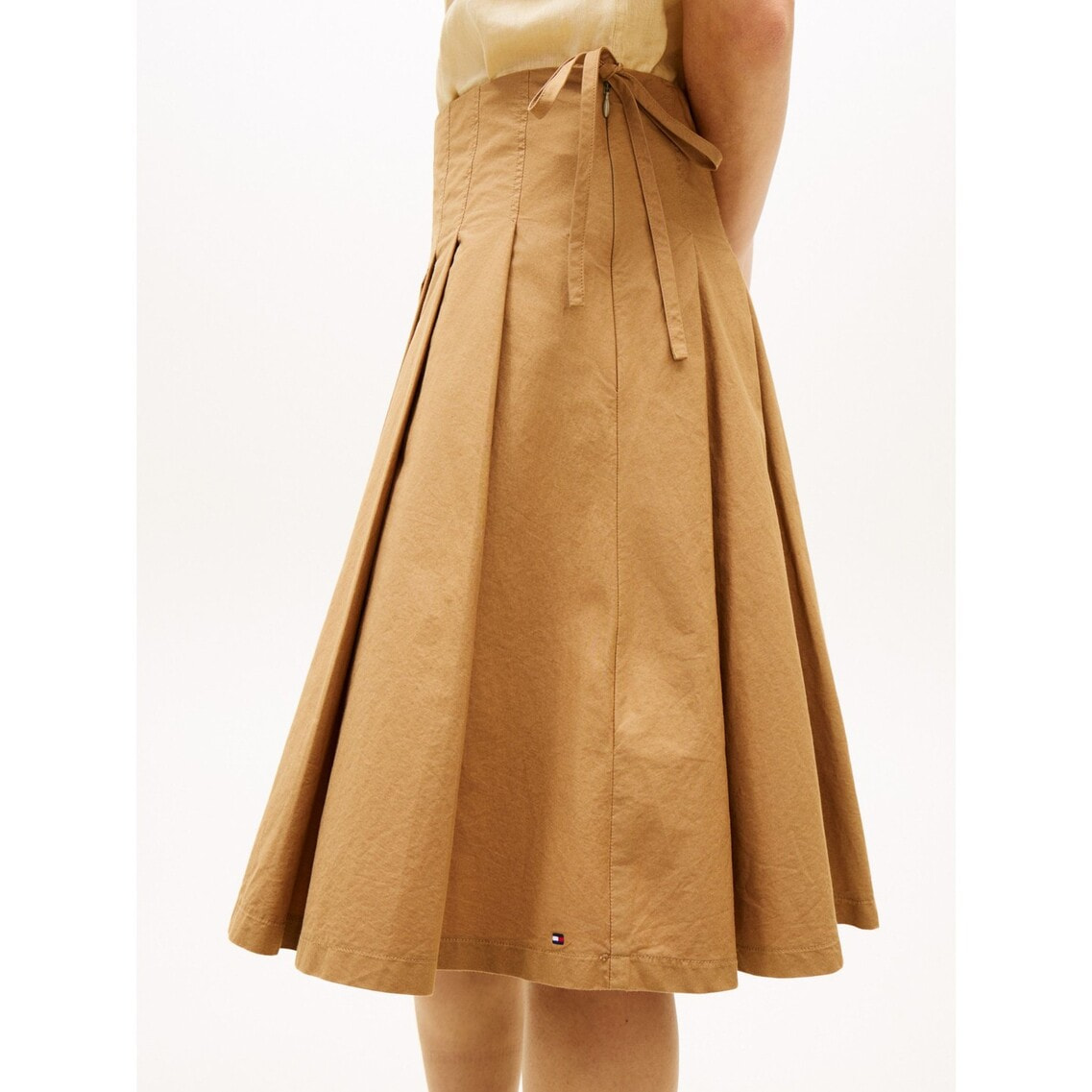2点でさらに10％ off】ウォッシュドコットンプリーツミディスカート
