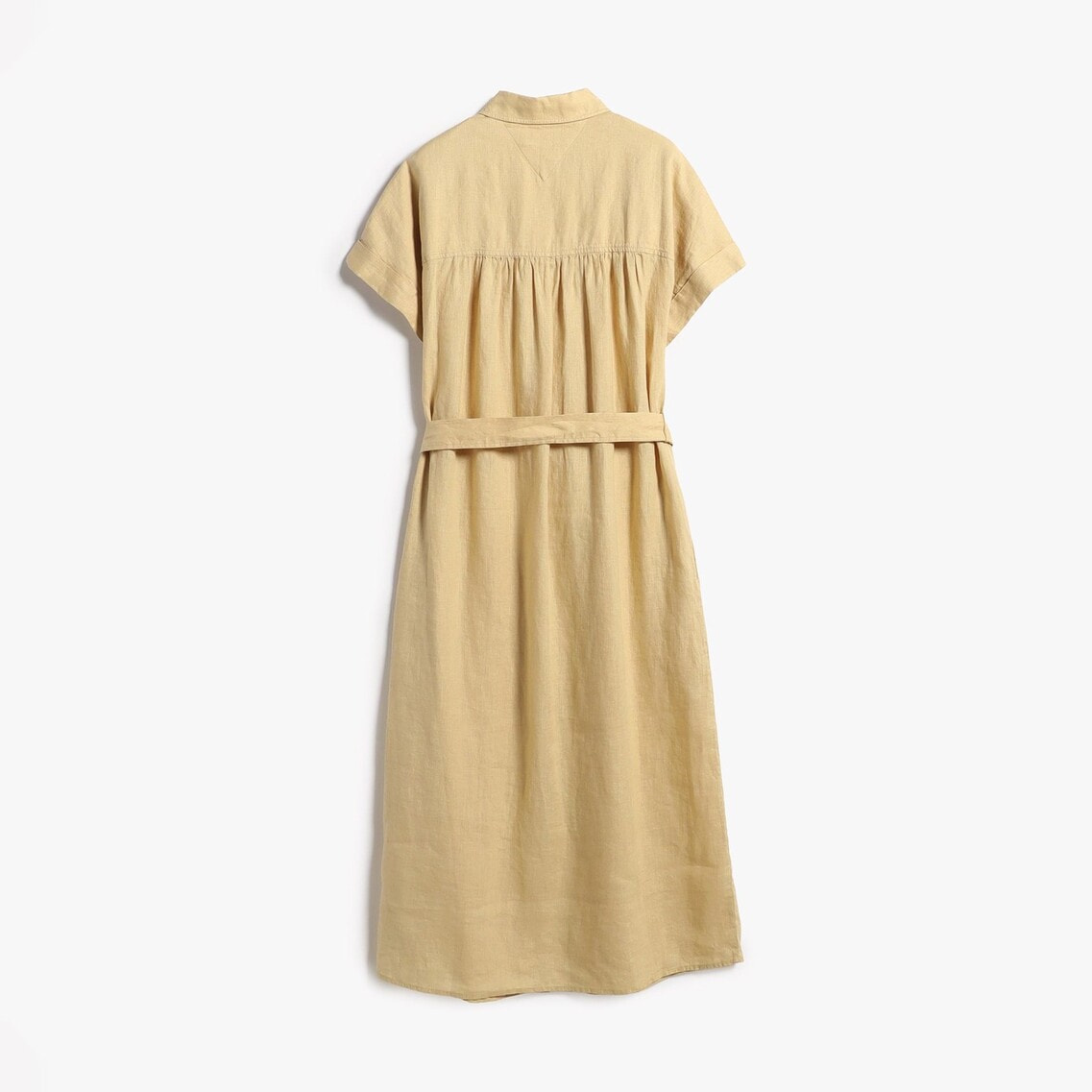  リネンベルテッドショートスリーブワンピース 2点でさらに10％ off】リネンベルテッドショートスリーブシャツ