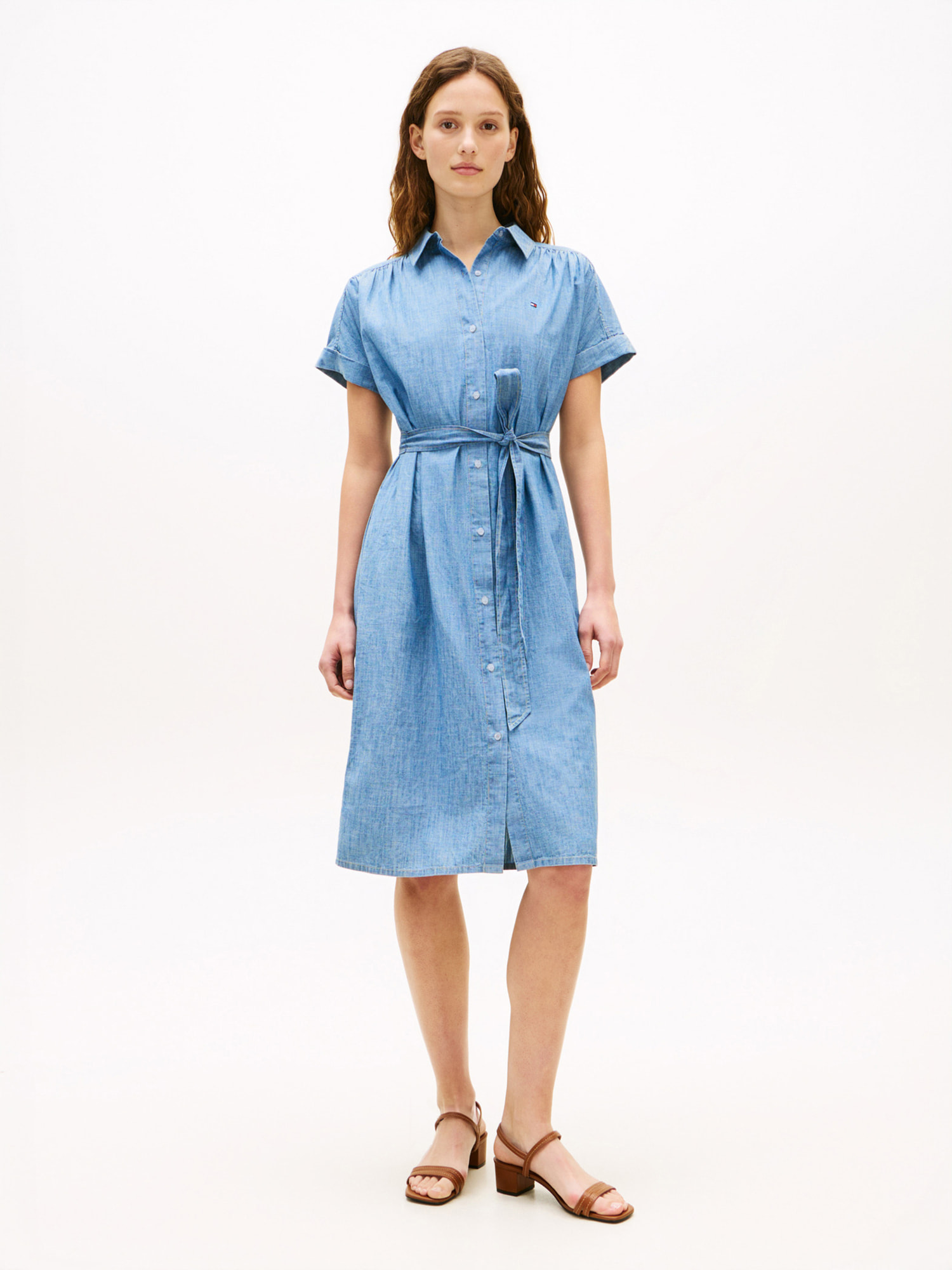 シャンブレーショートスリーブワンピース | トミー ヒルフィガー