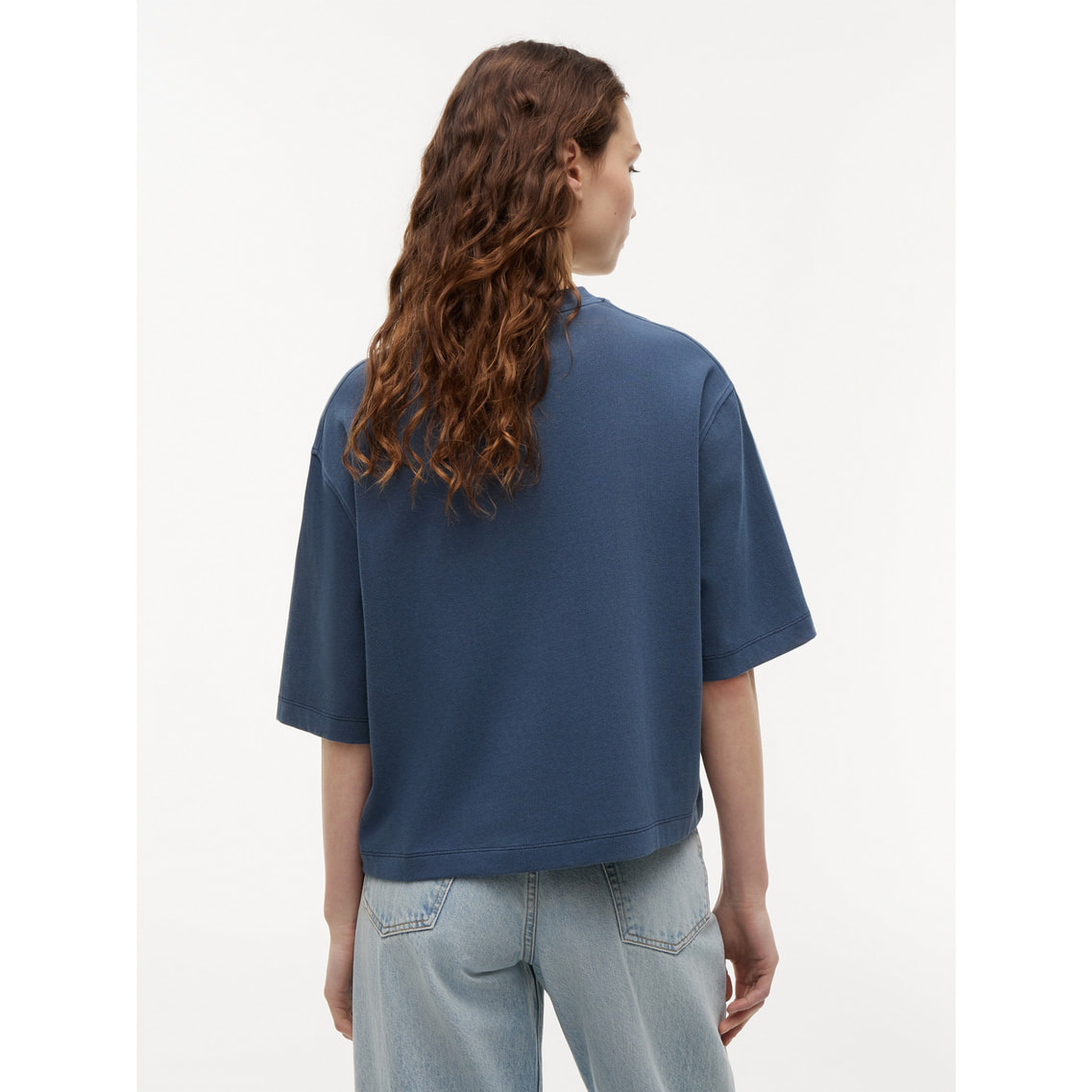 ガーメントダイクレストボクシークルーネックショートスリーブTシャツ