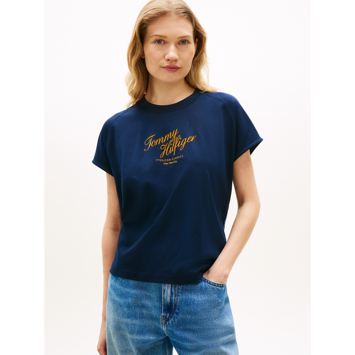 シーズナルスクリプトキャップスリーブTシャツ | トミー ヒルフィガー