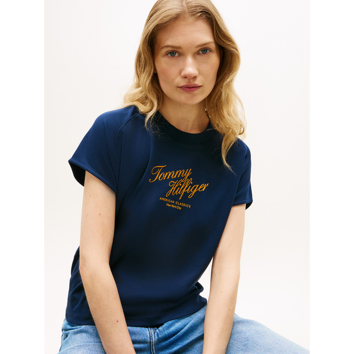 シーズナルスクリプトキャップスリーブTシャツ | トミー ヒルフィガー